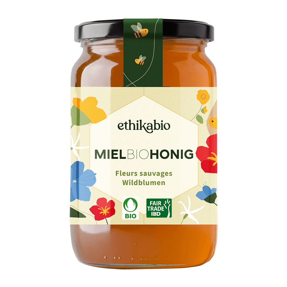 Miel bio honig fleurs sauvages - wildblumen